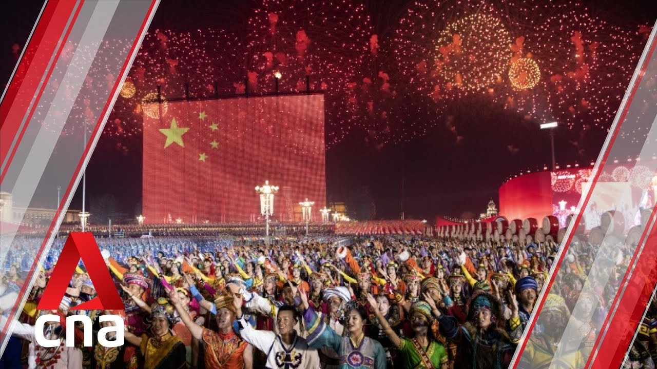 Massive fireworks display for China's 70th anniversary