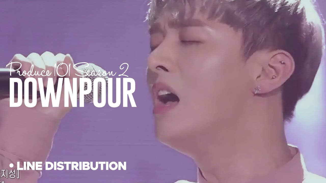 PRODUCE 101 - DownPour : Line Distribution (Color Coded)