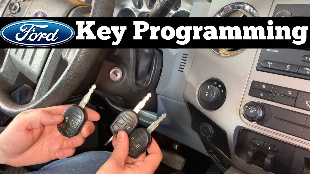 How To Program A 2011 - 2016 Ford F250 - F550 Remote Key - Super Duty Key Fob Programming F350 F450