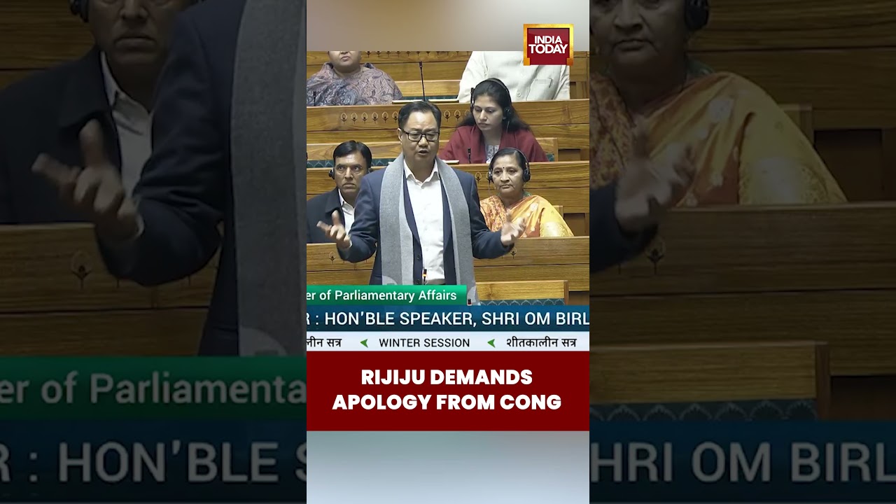 Kiren Rijiju Demands Apology From Congress Over 'Modi Grave' Slogans