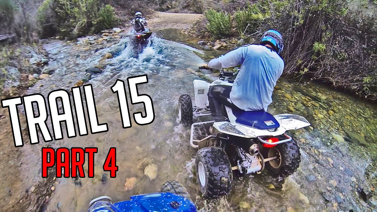 YFZ 450, Raptor 700, LTZ 400 ATV Adventure Riding on Trail 15 Part 4