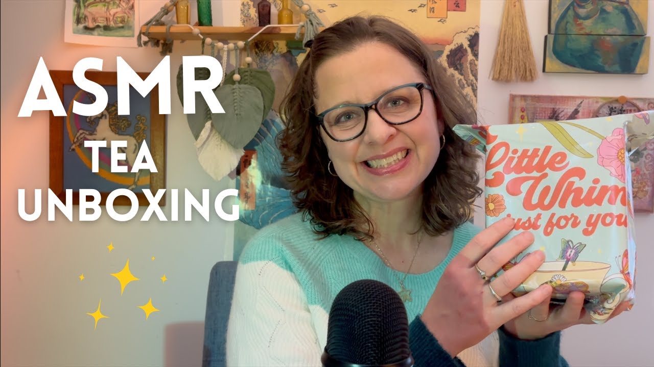 ASMR Surprise Tea Unboxing 🥰🫖🌈 Cozy Show & Tell (tapping, tracing, crinkles, whispers)