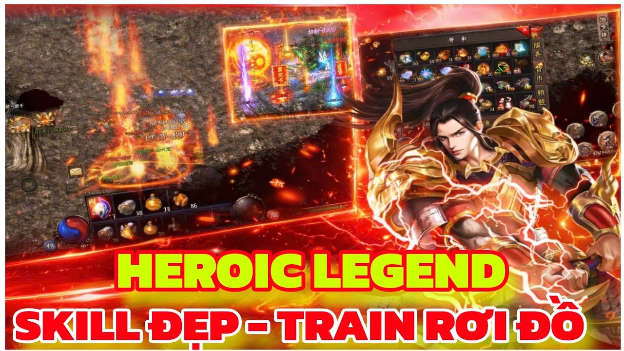 Game Lậu Mobile Nhập Vai Pk - Đồ họa Skill đẹp , Train Rơi Trang Bị , Free Xu - Heroic Legend X7game