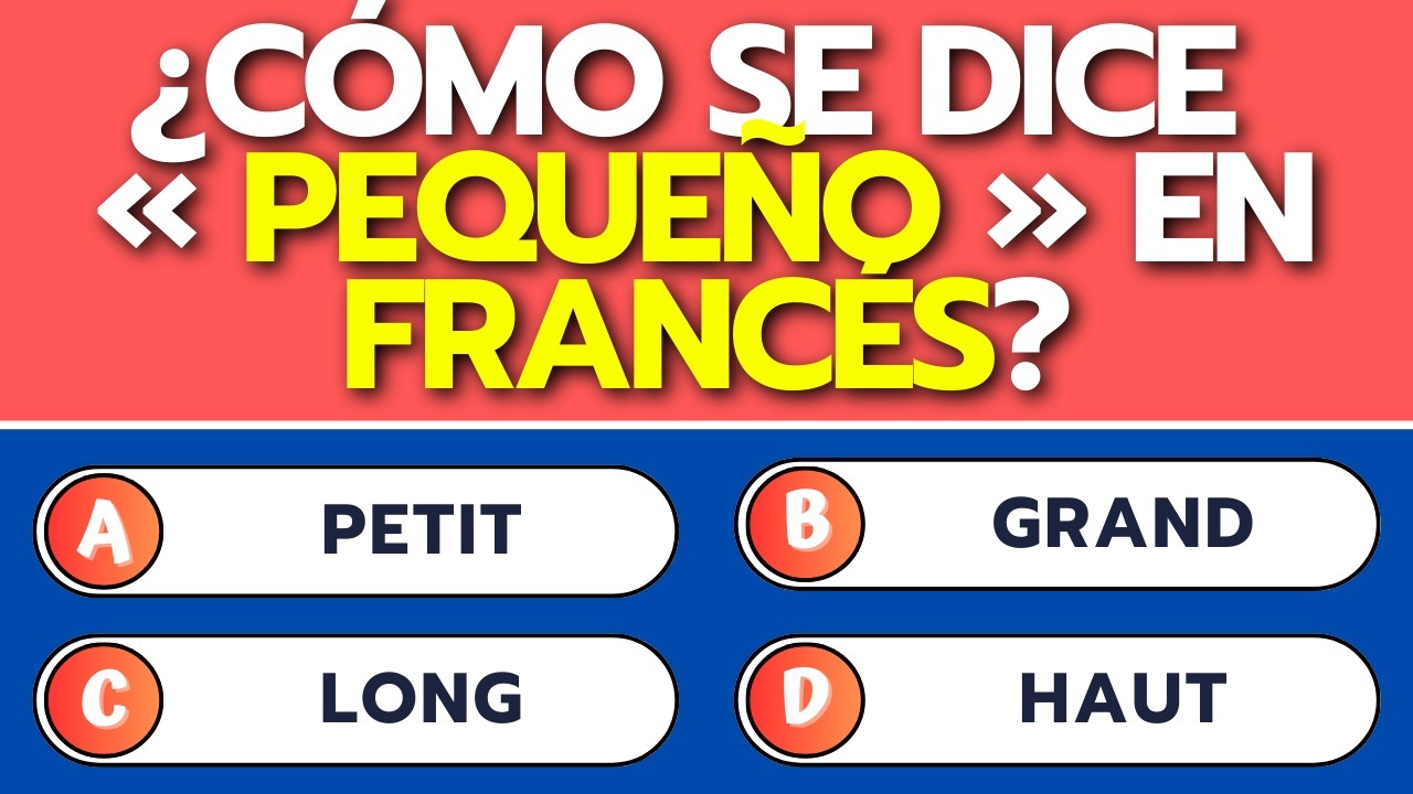 🧠 ¿Cuánto Sabes de Francés? ¡Acepta el Desafío! 🇫🇷