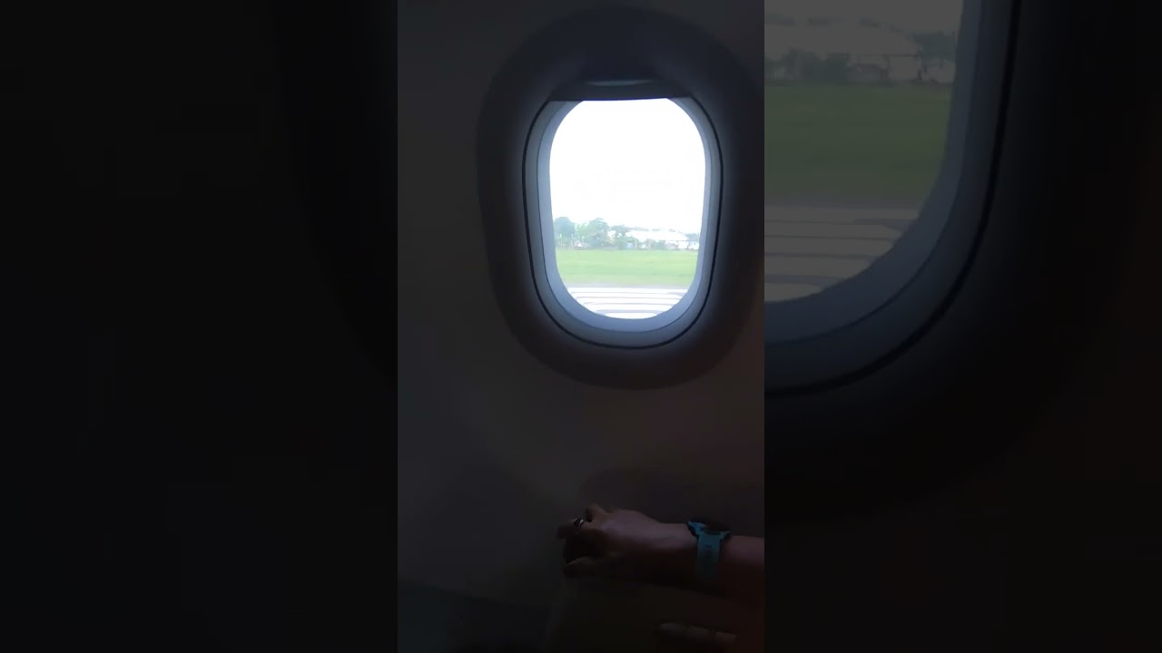 About to take off from Tacloban to Manila 