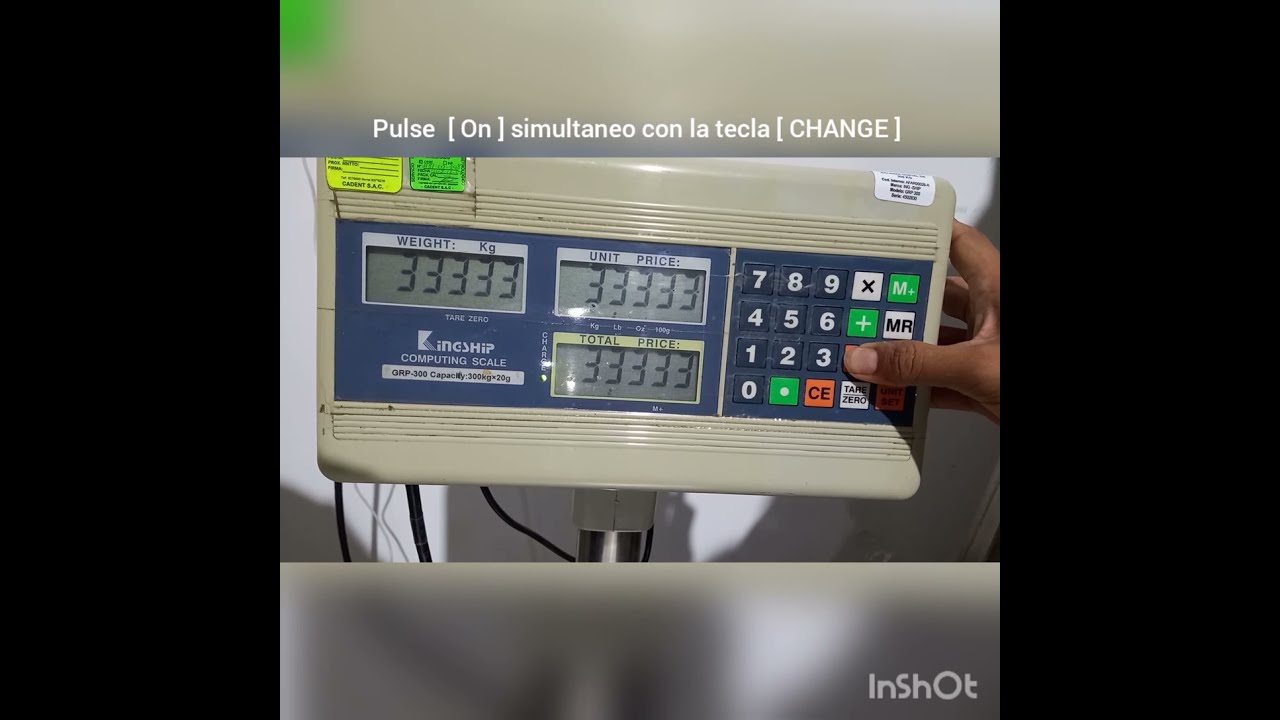 Ajuste de Balanza Marca Kingship Modelo GRP - 300 Weight Scale Calibration