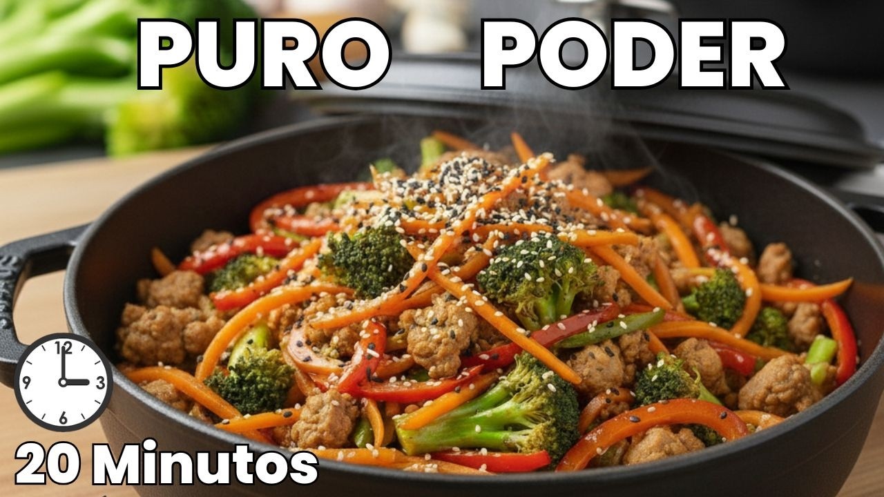 COMIDA, CENA, LUNCH Bajo Carbos + Fibra. SALTEADO ESTILO CHINO | STIRFRY light. Diabetes-Menopausia