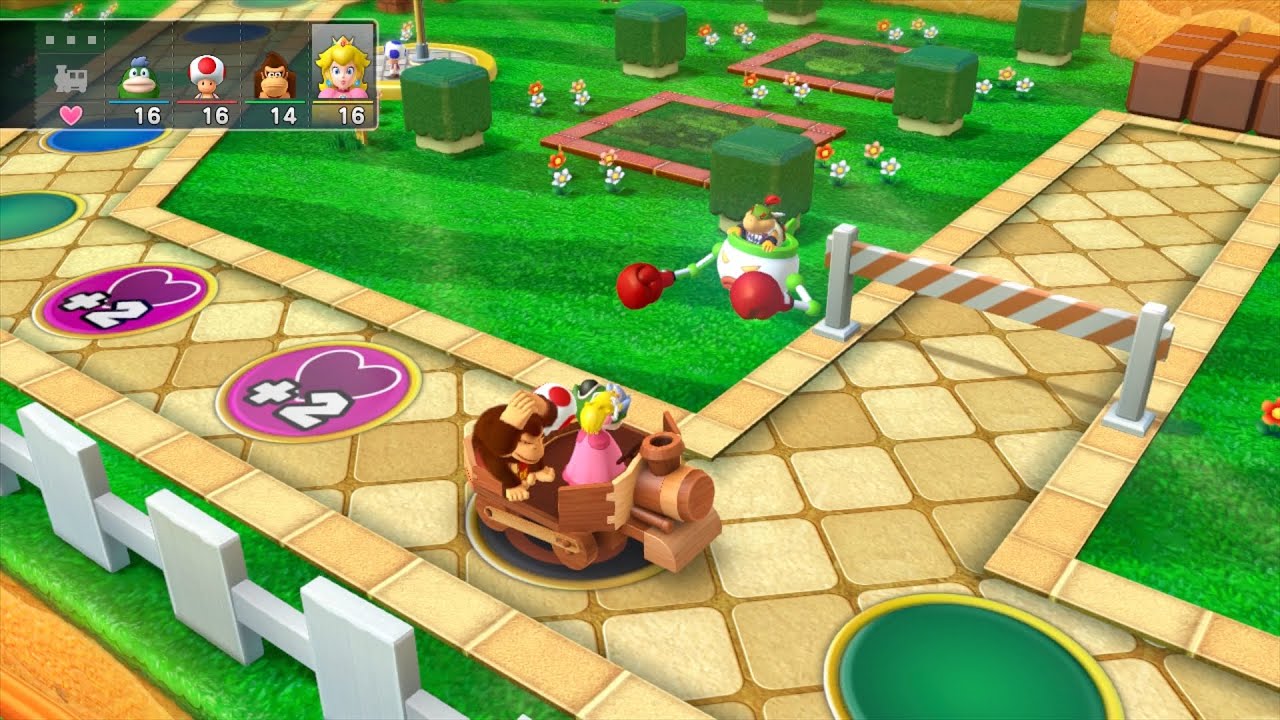 Mario Party 10 Bowser Party #639 Spike, Toad, Donkey Kong, Peach Mushroom Park Master Difficulty
