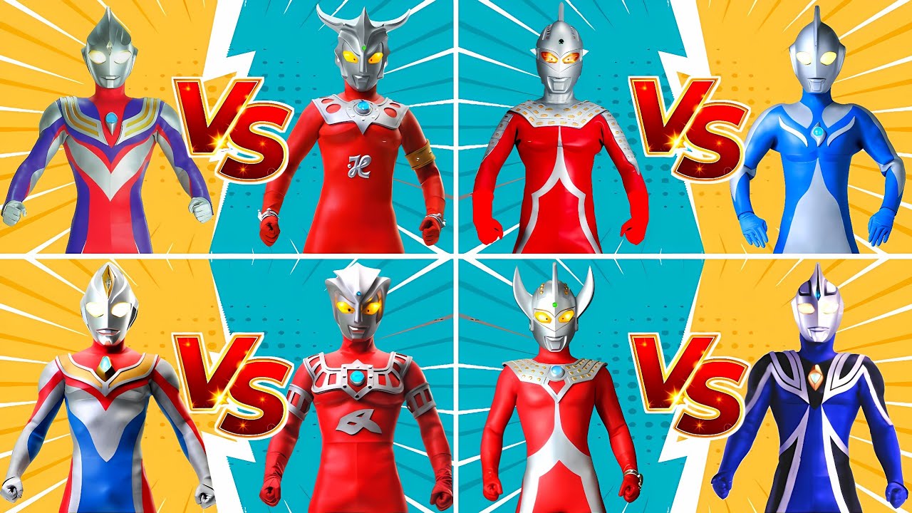 ウルトラマン TIGA VS ULTRAMAN LEO, DYNA VS ASTRA, ULTRASEVEN VS COSMOS, TARO VS AGUL #ウルトラマン #怪獣 #ultraman