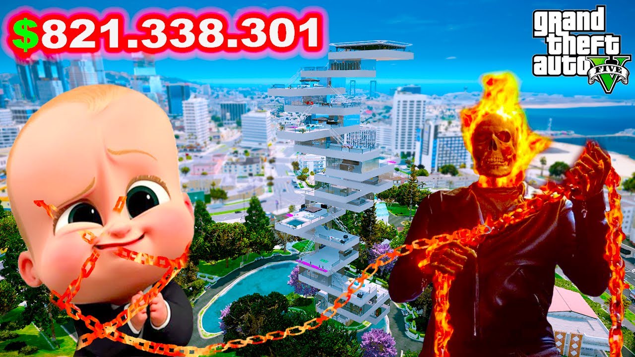 GHOST RIDER'A 821 MİLYON DOLARA MEZARLIKTAN EV SATTIM! - GTA 5 BEBEK EMLAK MODU