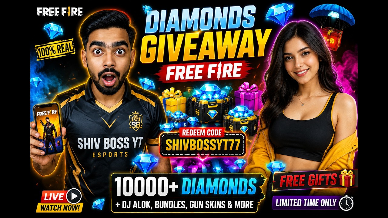 🔴  FREE DIAMONDS 💎 BAS LIVE ME AAO 😱 FREE FIRE GIVEAWAY 🔥| FREE FIRE |#freefire #shortslive #shorts