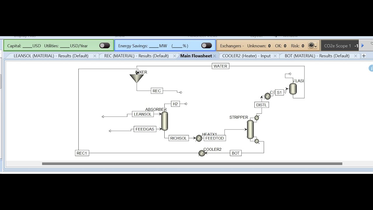 CO2 Capture using MDEA in ASPEN Plus V14 Part 1