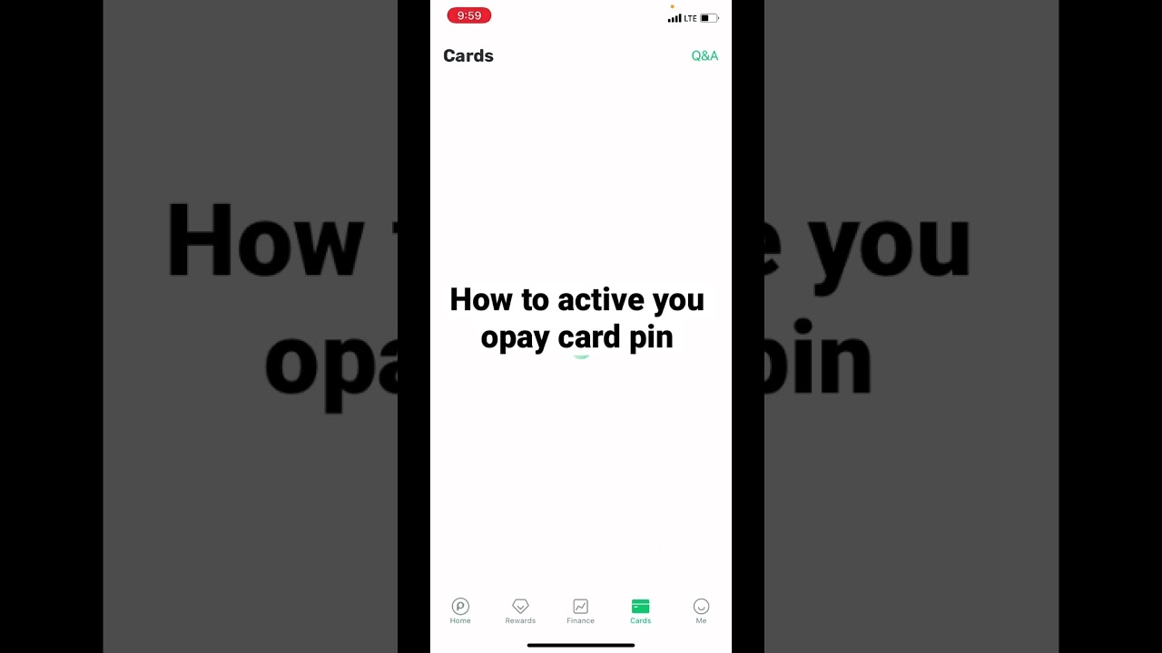 How to activate opay card pin