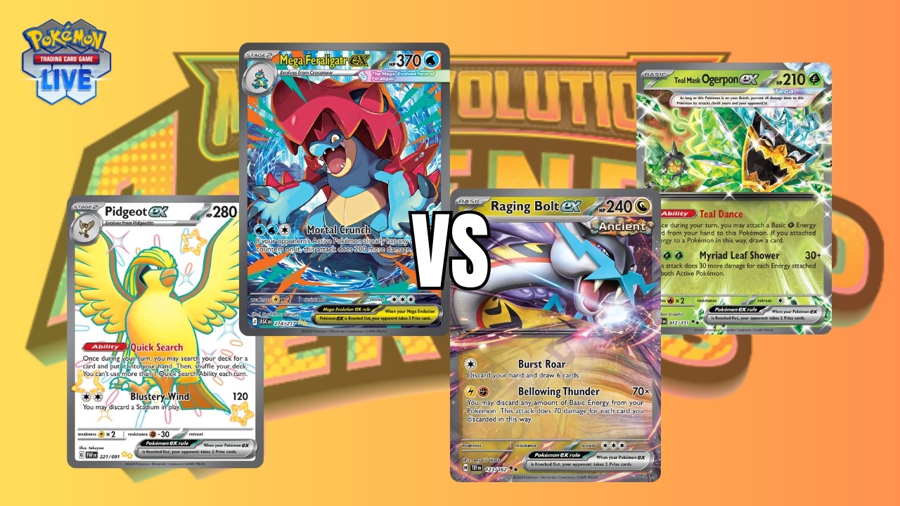 Mega Feraligatr ex VS. Raging Bolt ex - Feb 2026 Ranked (PTCGL: Mega Evolution - Ascended Heroes)