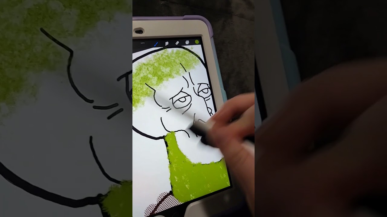 Making handsome squidward with a twist... 😲 #viral #fidget #art #viral#digitalart #procreateart