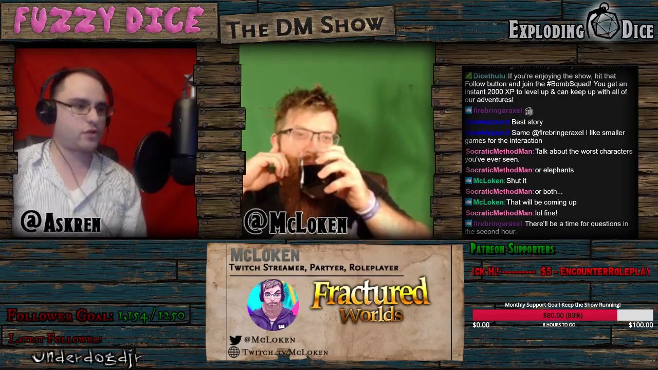 FUZZY DICE: The DM Show! -- Special Guest: @McLoken! 