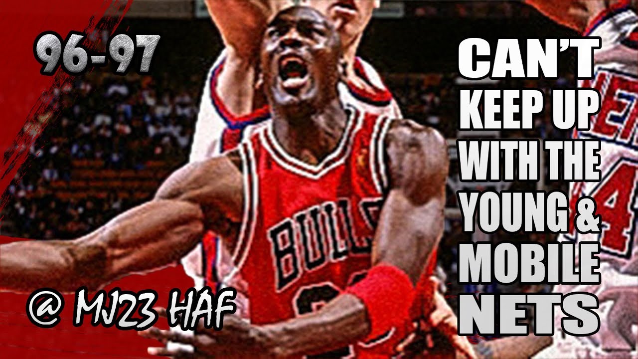 Michael Jordan Highlights vs Nets (1997.03.14) - 36pts, Can't Keep Up with Young NETS!