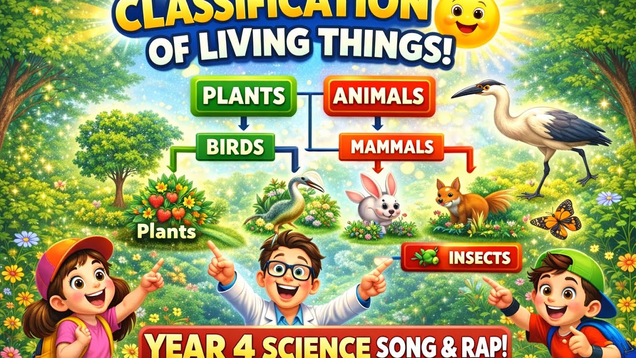 Living Things song+Rap: Plants, Animals & Food Chains for Kids! 🌱🐾 | Science Class 4 Hit!