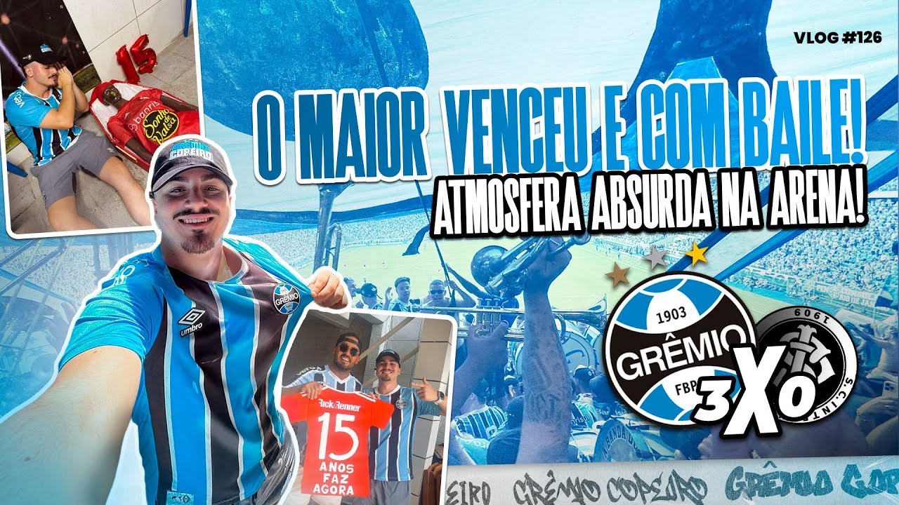 TUDO DO GREnal! VIT&Oacute;RIA DO MAIOR, BAILE E ATMOSFERA ABSURDA!!! | GR&Ecirc;MIO 3x0 🍓| VLOG #126
