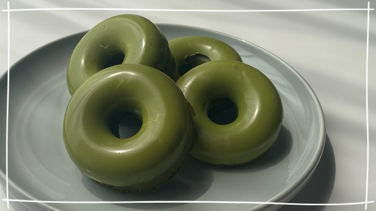 【レンジ4分】ダイエットにも♡米粉の抹茶ドーナツ｜グルテンフリー・低糖質｜Gluten-free Matcha donuts