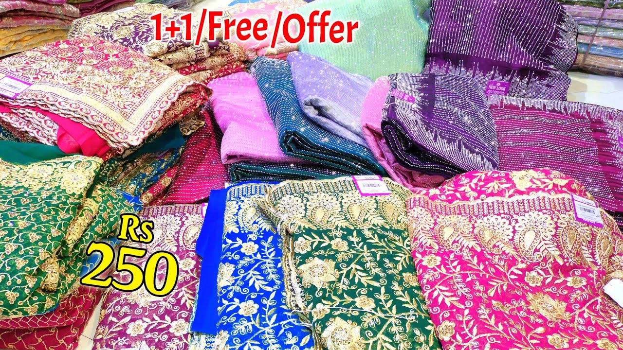 Wedding Sarees 1+1 Free Offer All Hyderabad Delivery COD Available Rs 250 New Look Suit & Sarees