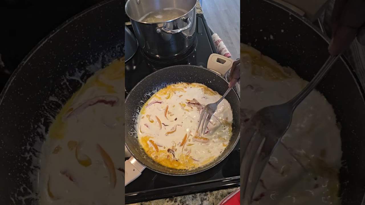 Creamy shrimp and sausage fettuccine Alfredo 