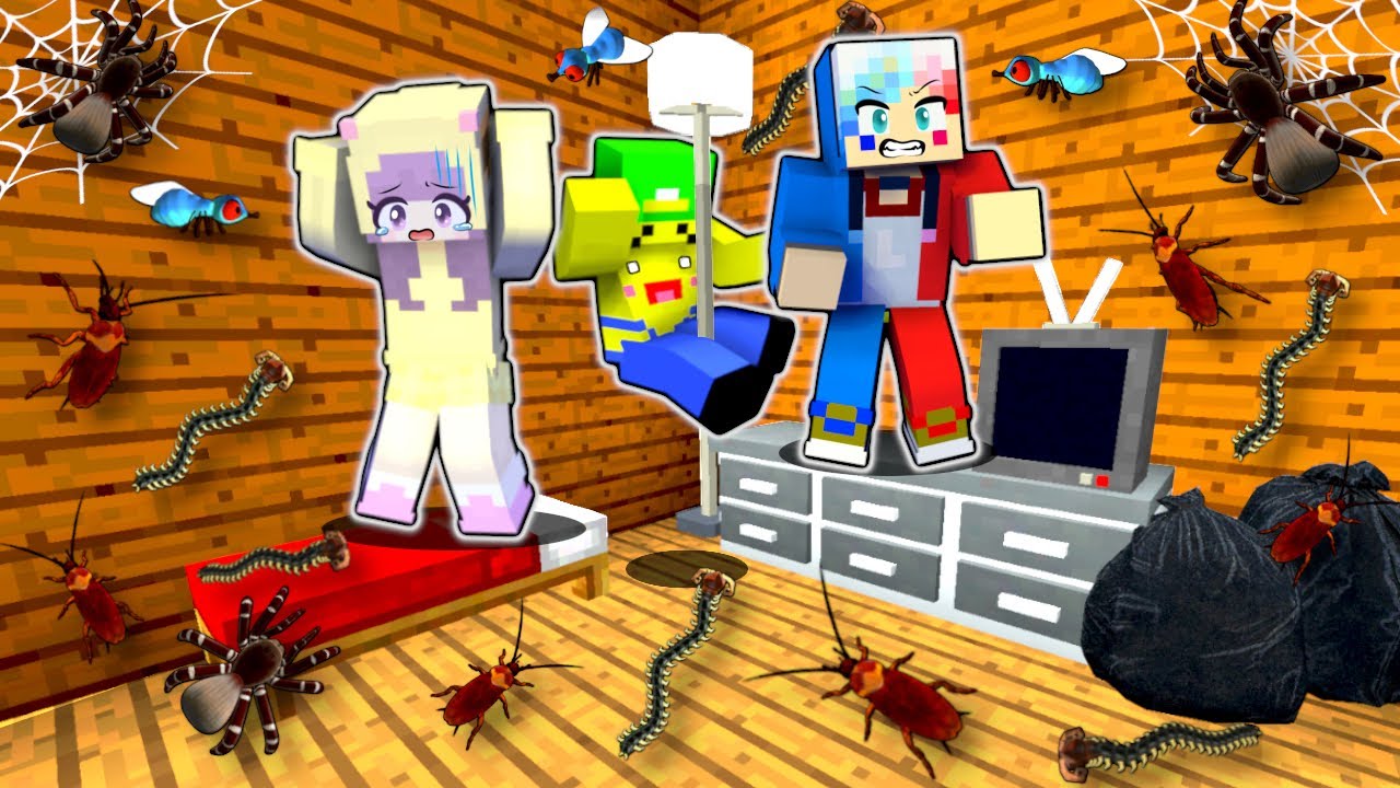 お家に大量発生した害虫を駆除するマインクラフト😱🪳【マイクラ Minecraft】ぽっぴんず