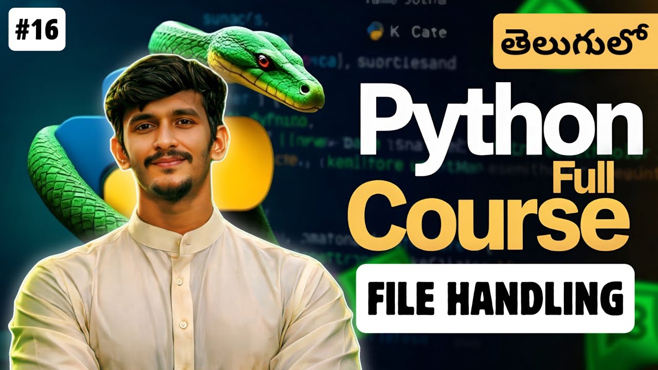 Python Full Course in Telugu | File Handling in Python | Read & Write Files | Video 16