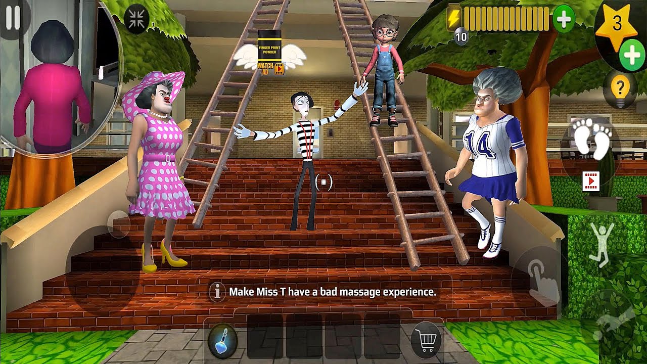 Scary Teacher 3D - Miss T like a statue | New Prank New Update - GamePlay