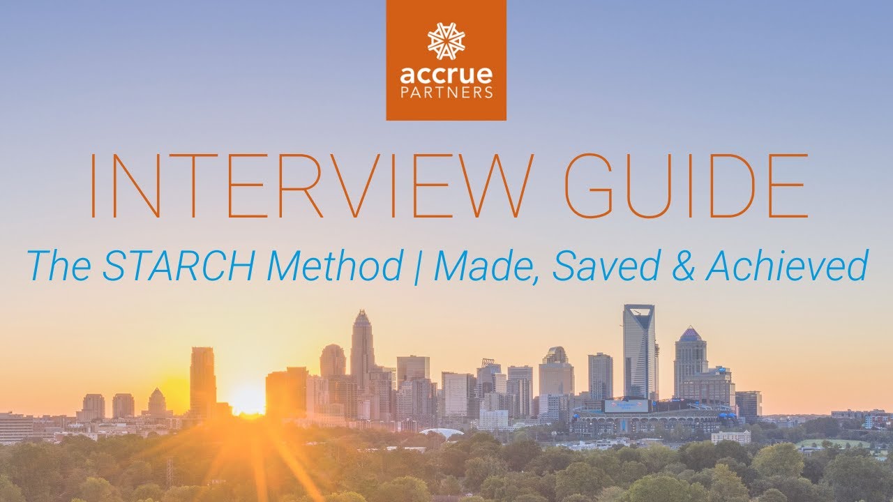 Interview Guide: The STARCH Method | Made, Saved, & Achieved