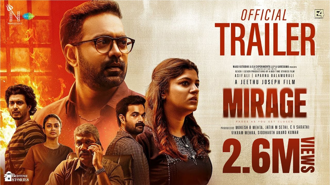 Mirage Official Trailer | Jeethu Joseph | Asif Ali | Aparna Balamurali | Hannah Reji Koshy