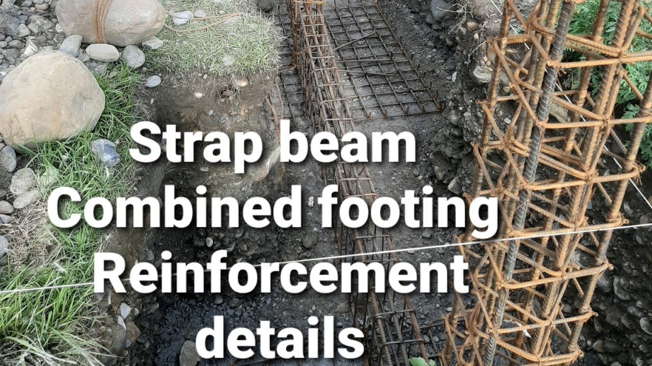 Strap Beam || Strap footing || Combined footing || Reinforcement details