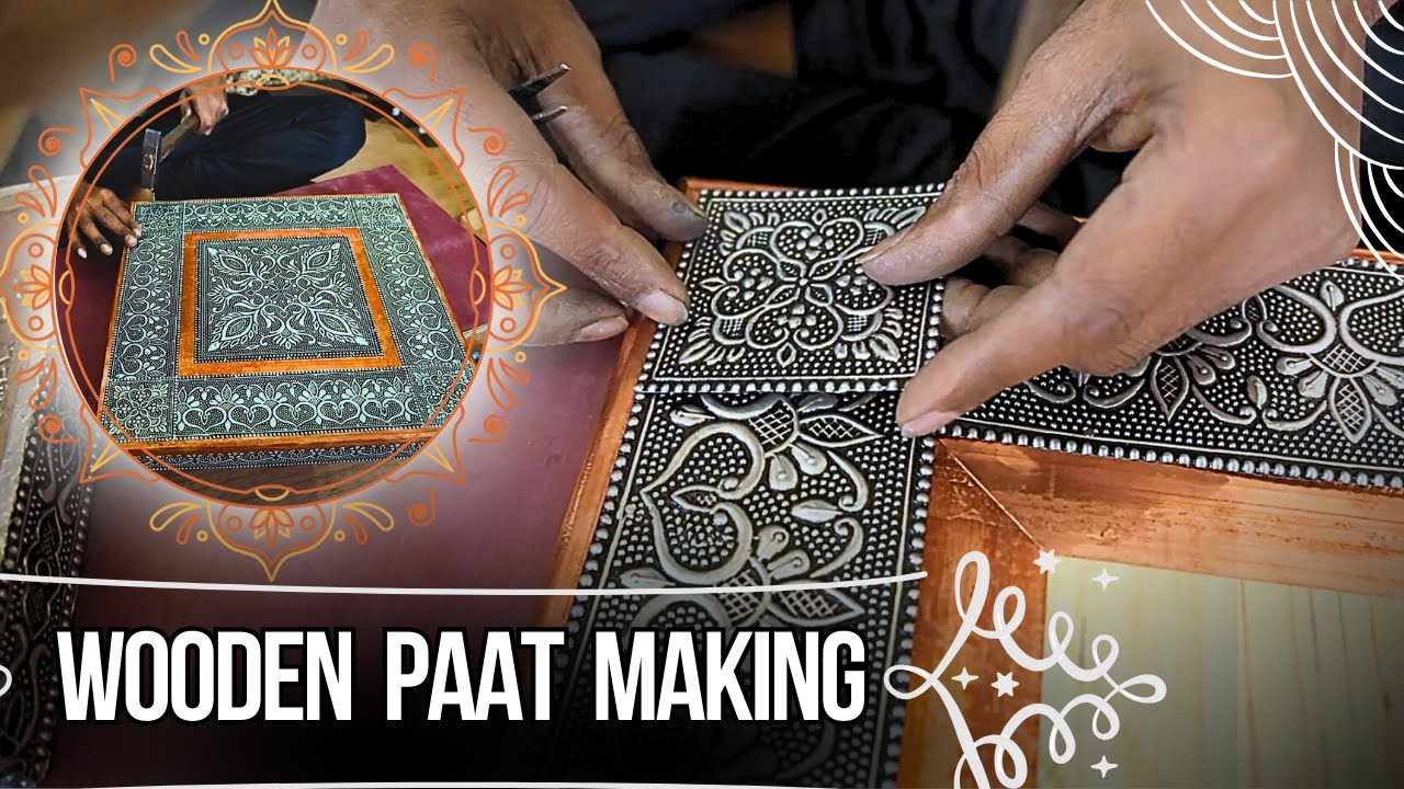 Making of Wooden Paat Making | Aluminum Foil Designing | Bajot Handcrafting Process