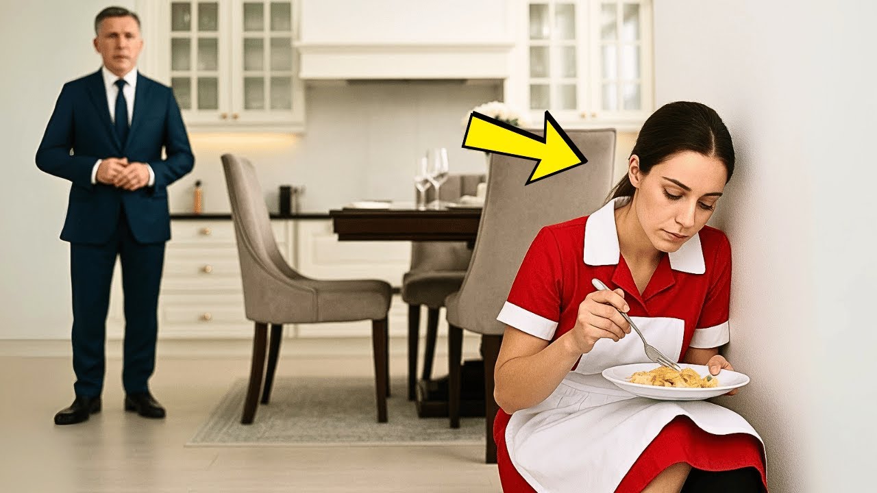 UM MILIONÁRIO VÊ SUA EMPREGADA COMENDO RESTOS DE COMIDA SOZINHA… E SUA REAÇÃO SURPREENDE