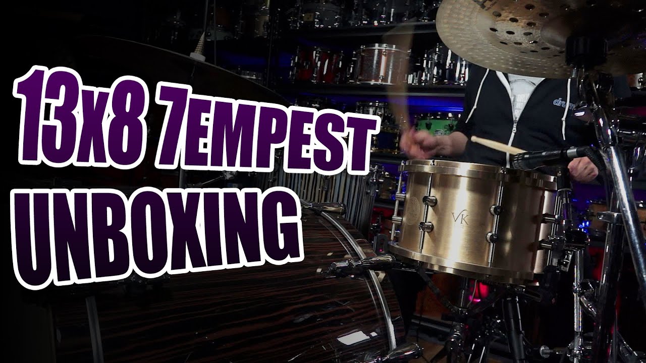 13x8 VK 7empest 13 Cast Bronze Danny Carey Signature Snare Drum Unboxing & Reaction