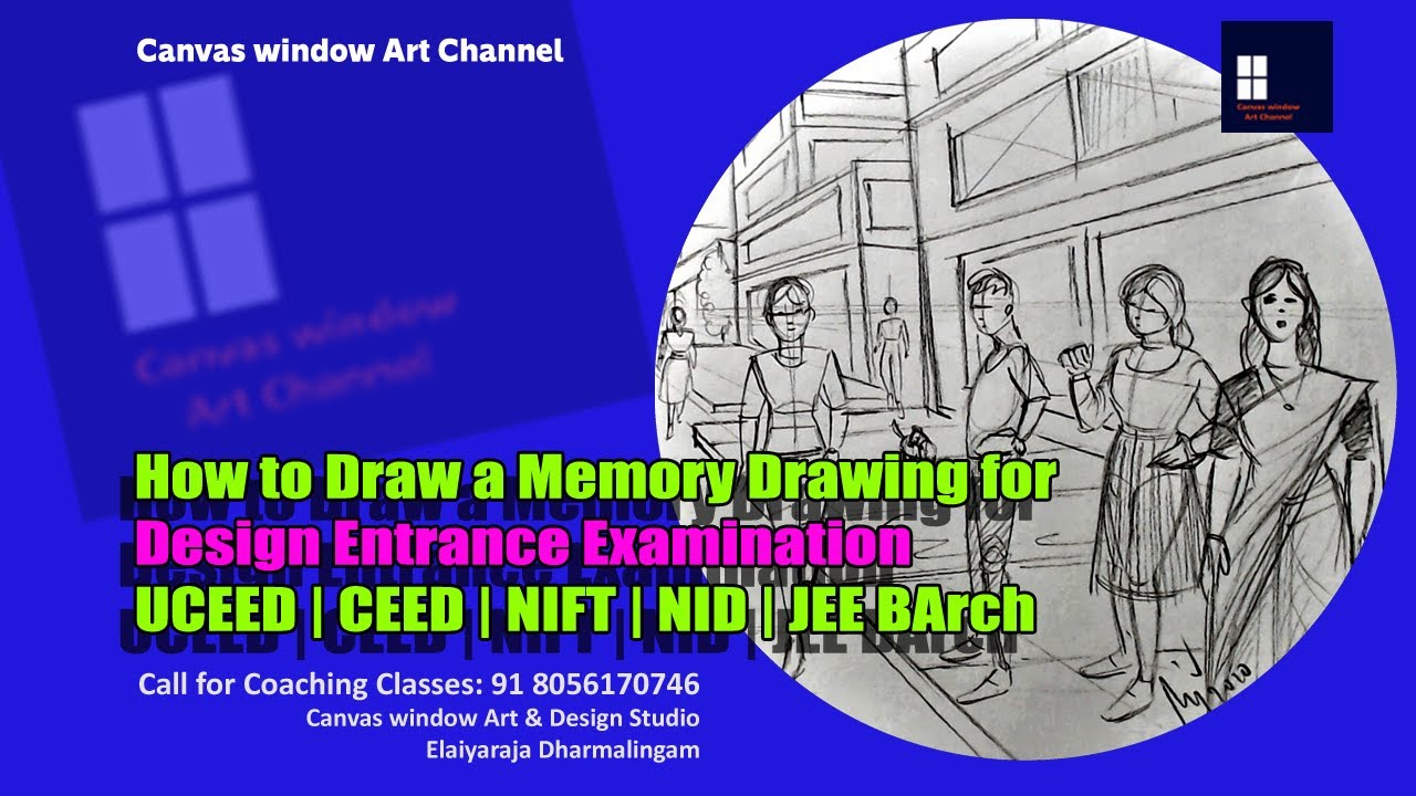 How to Draw a Memory Drawing for Design Entrance Examination | UCEED | CEED | NID | NIFT | JEE BArch