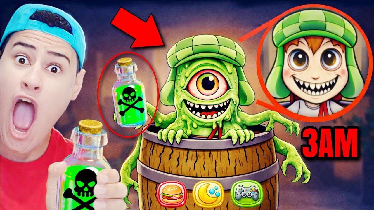 COMPREI A POÇÃO VERDE DO TALKING CHAVES 😱 ( Deu ruim!!)
