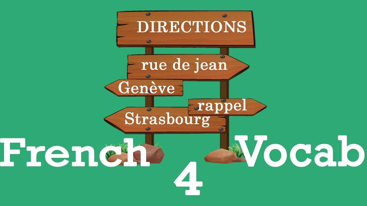 French Vocabulary for DIRECTIONS | Beginners French