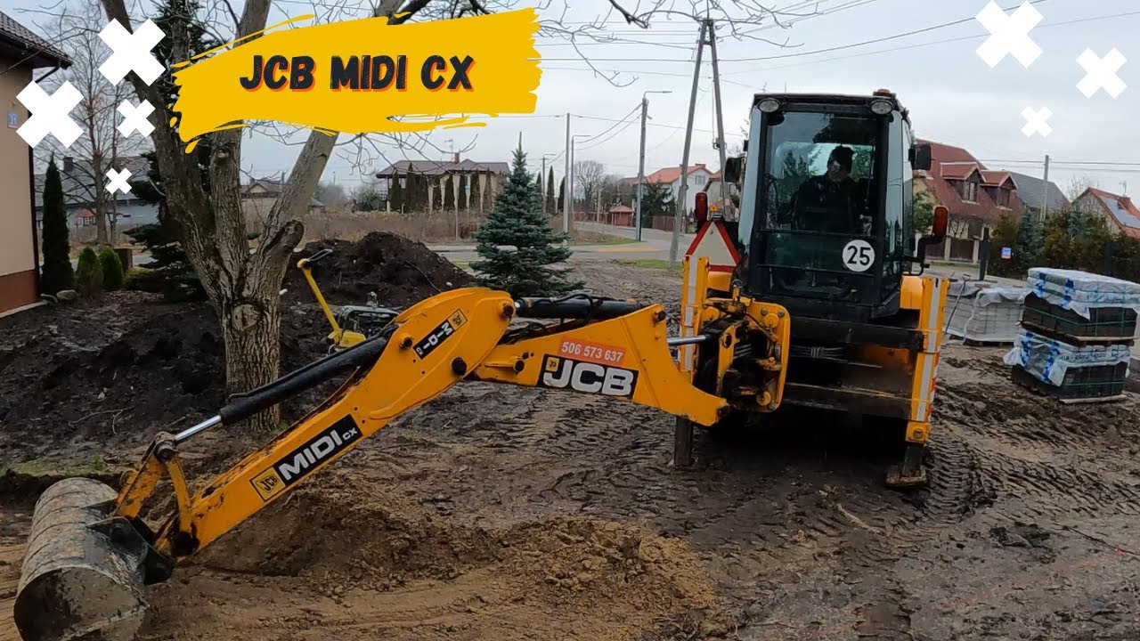 Chodnik 50m2- Kostka Oland I Jcb Midi cx