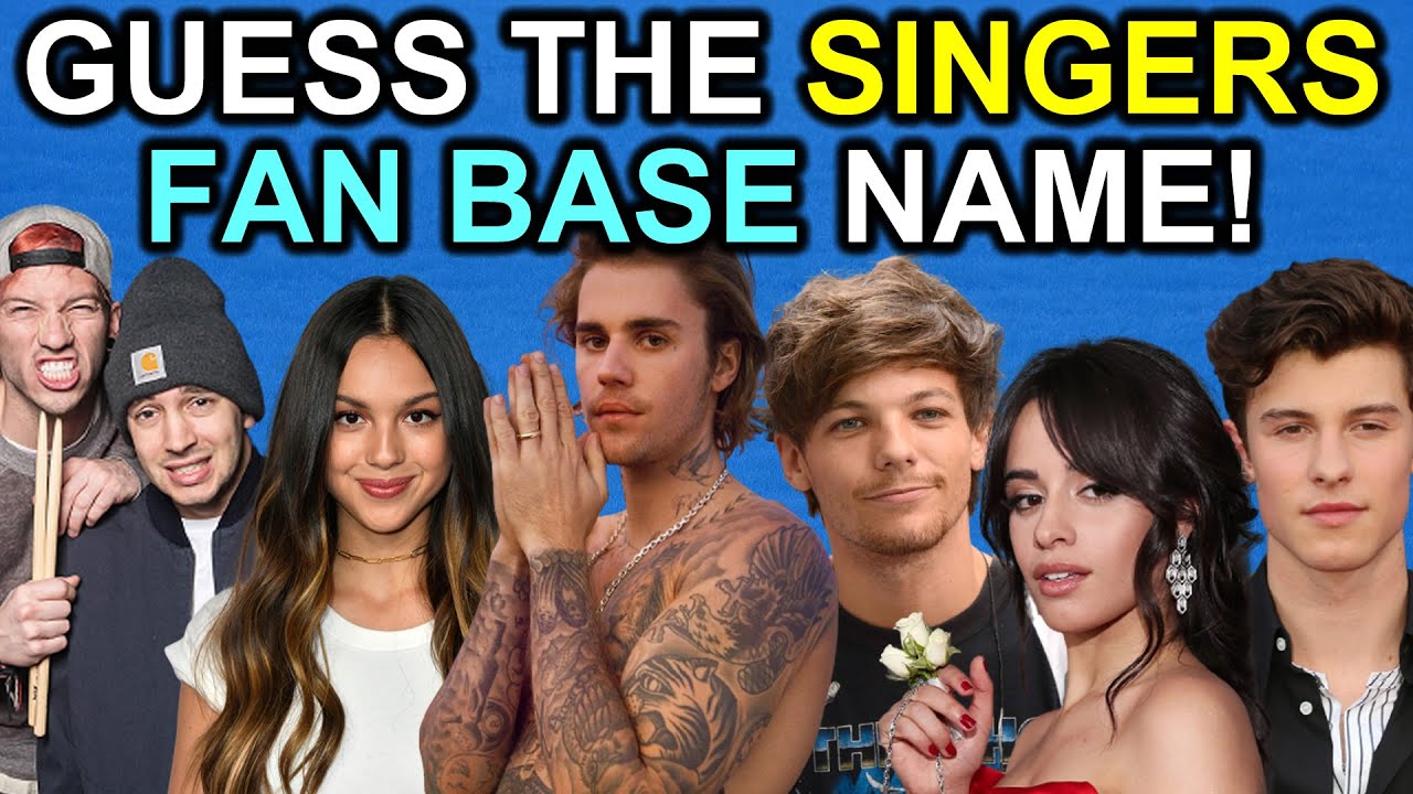 Guess The Singers FAN BASE Name | Can You Guess ALL 60?