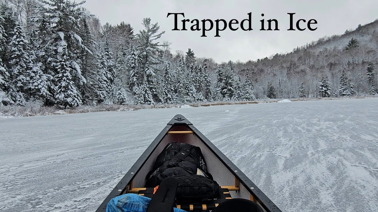 Solo Winter Camping - Trapped in Ice