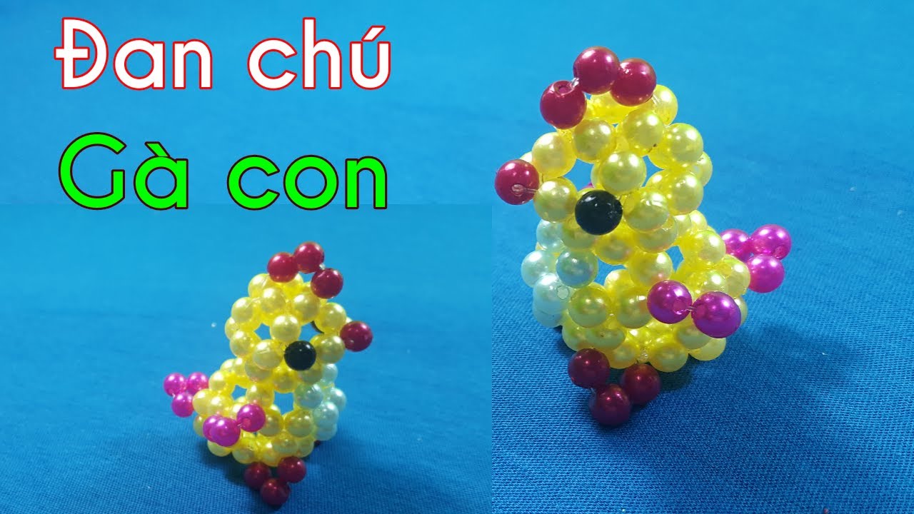 Hướng dẫn đan con gà con hạt cườm♡how to make a bead little chicken