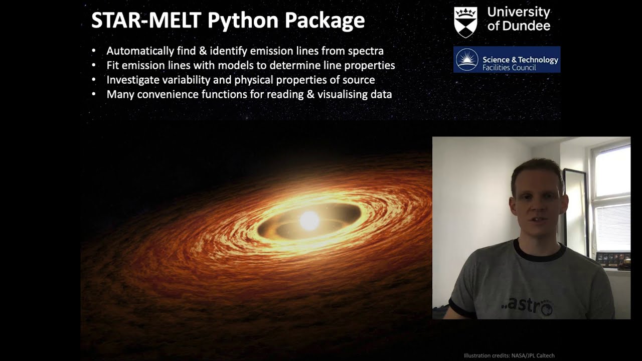 STAR-MELT Python Package talk. Astronomical emission line analysis