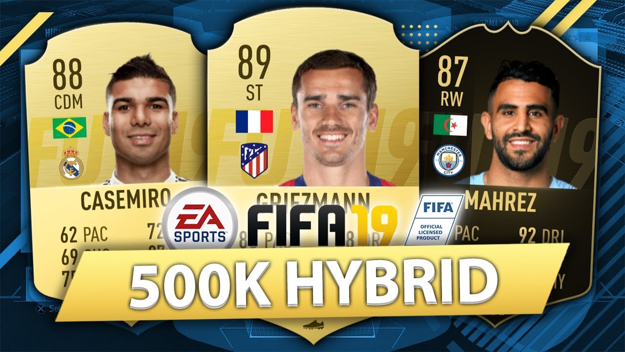 INSANE 500K MARKET CRASH HYBRID w/ SIF MAHREZ! FIFA 19 SQUAD BUILDER