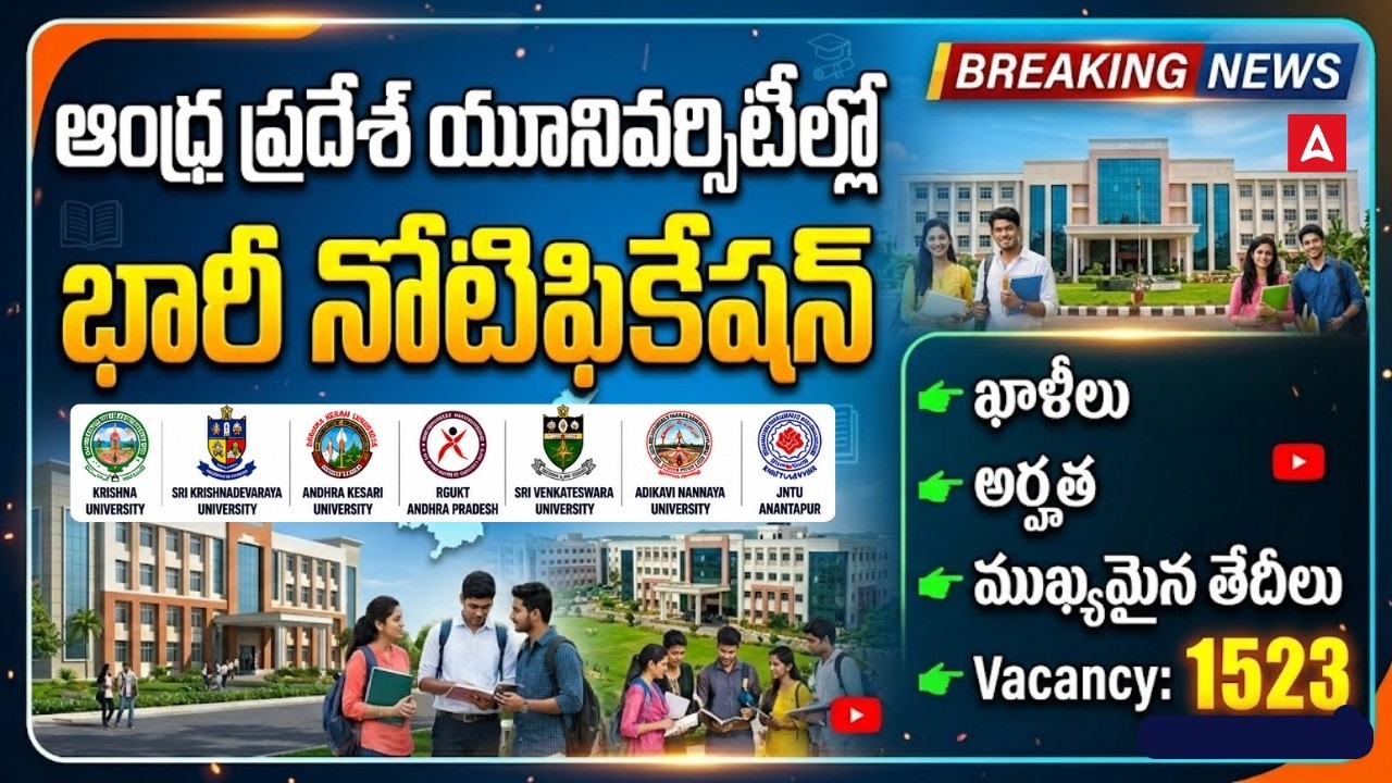 AP University Notification 2026 | Qualification, Age, Important Date |AP University Recruitment 2026