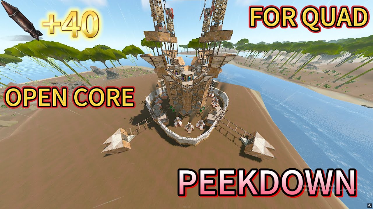 2x2’den PVP QUAD BASE’e! Raid’e Dayanıklı Peekdown & OPEN CORE & Multi TC | #rust #rustbase