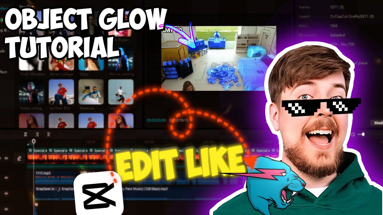 Object Glow  in Capcut  in 2024 | Edit like MrBeast