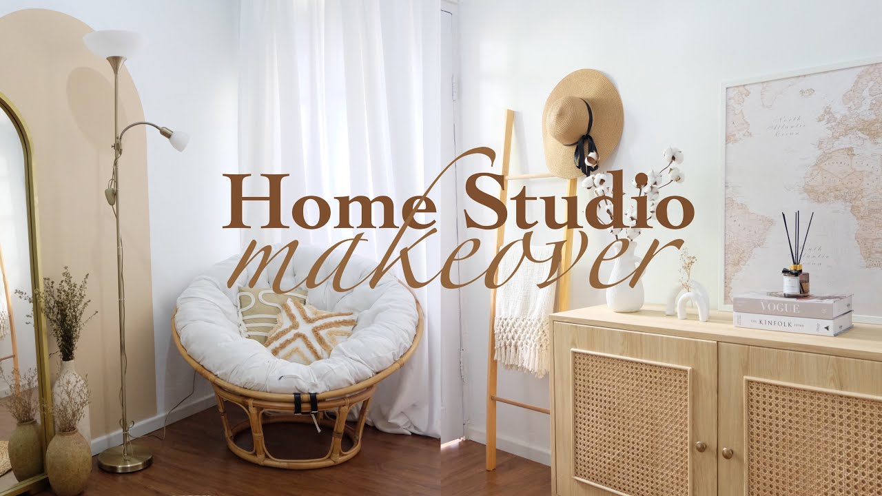 SMALL ROOM MAKEOVER + HAUL! | makeover ruangan kosong jadi aesthetic home studio