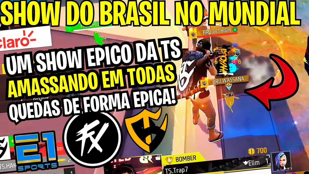 BRASIL DA SHOW NO MUNDIAL AMASSANDO EM TODAS QUEDAS! BURIRAN TAMBEM AMASSA NO MUNDIAL DE FREE FIRE!