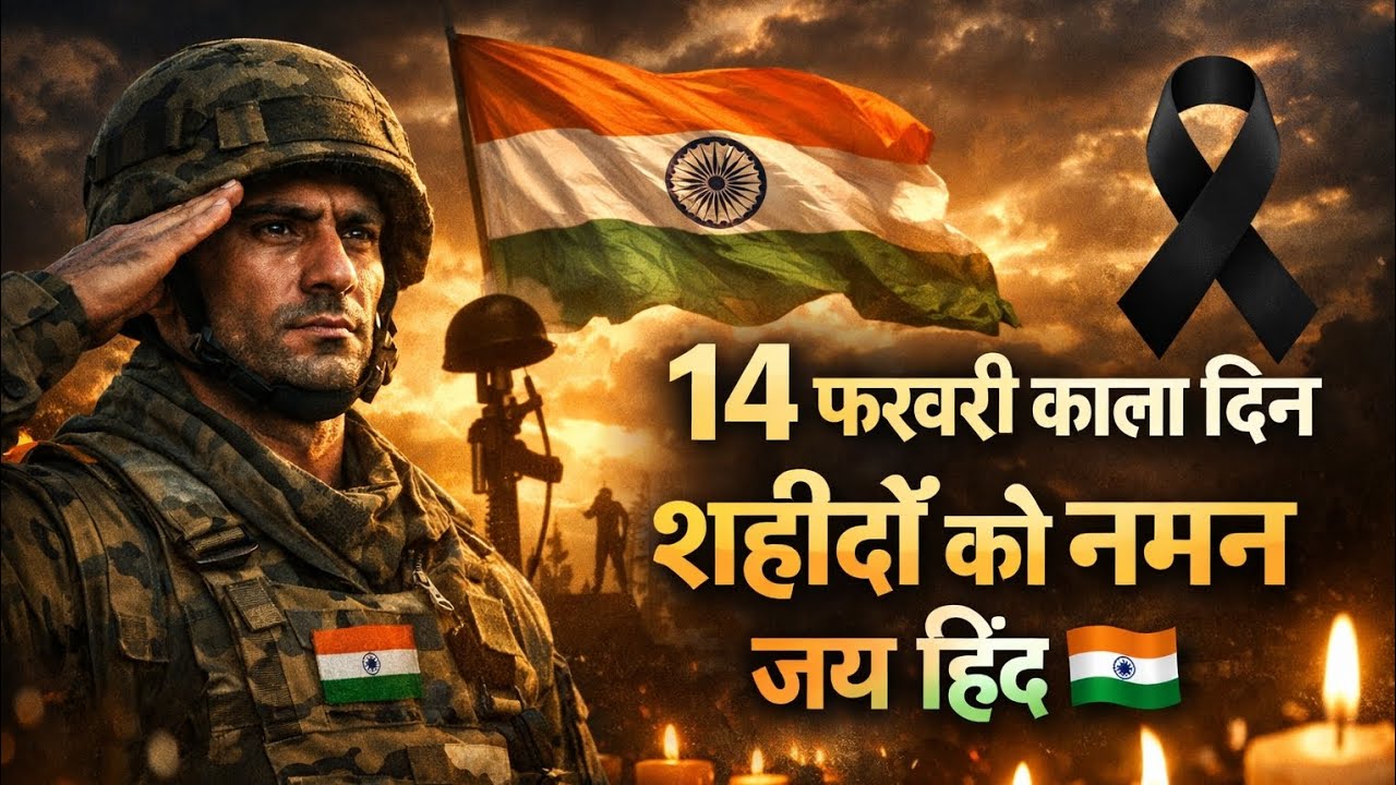 14 फरवरी काला दिन 🖤 | शहीद जवानों को श्रद्धांजलि | Black Day Tribute Song | Sonu App AI